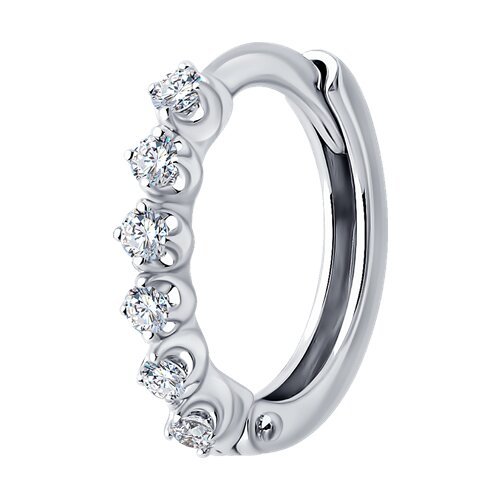 Серьга из белого золота с бриллиантами (Арт.1170028-3)