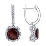 Серьги из серебра с ситаллами и фианитами (Арт.92022824)