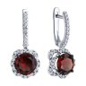 Серьги из серебра с ситаллами и фианитами (Арт.92022824)
