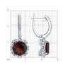 Серьги из серебра с ситаллами и фианитами (Арт.92022824)