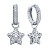 Серьги серебряные с фианитами «Созвездие Желаний» Соколов (арт.94026850)
