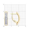 Серьги из золочёного серебра с фианитами (Арт.93-120-01544-1)