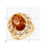 Кольцо из золочёного серебра с янтарём (Арт.93-310-00849-1)