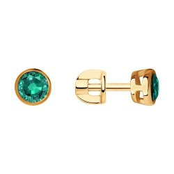 Серьги из золота с изумрудами (Арт.3020527)