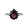 Кольцо из серебра с гранатом и фианитами (Арт.94-310-02059-2)