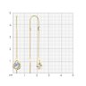 Серьги из золочёного серебра с фианитами (Арт.93021046)