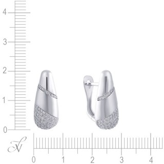 Серьги с бриллиантами из белого золота «Северное сияние» Myjewels (арт.V460A_WGDW_SR_WG)