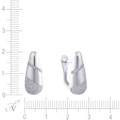 Серьги с бриллиантами из белого золота «Северное сияние» Myjewels (арт.V460A_WGDW_SR_WG)