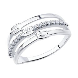 Кольцо из серебра с фианитами (Арт.94-110-00798-1)