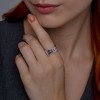 Кольцо серебряное с эмалью «Городские цепи» Соколов (арт.02143)