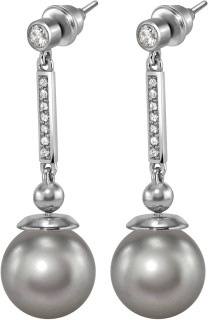 Серьги серебряные с жемчугом и куб. цирконием Beautiful 30S Rivoli (арт.AAS-6-B-12-30-S)