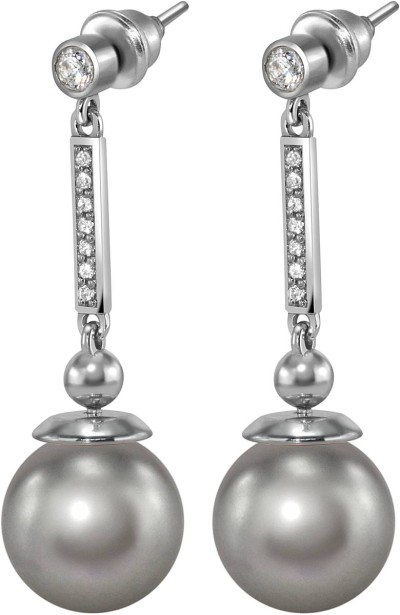 Серьги серебряные с жемчугом и куб. цирконием Beautiful 30S Rivoli (арт.AAS-6-B-12-30-S)