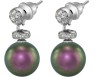 Серьги серебряные с жемчугом и фианитами «Pearl Kiss» Rivoli (арт.ABS-12-10-19-S)