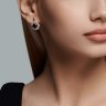 Серьги золотые пробы 585 с гранатом (Арт.51-320-02100-2)