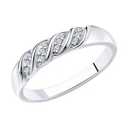 Кольцо из серебра с фианитами (Арт.94012324)