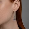 Серьги из белого золота с бриллиантами и танзанитами (Арт.6024475-3)
