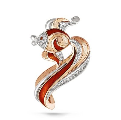 Кулон с бриллиантами и сапфиром «О, море» из золота Kabarovsky (арт.3-0163-4918)