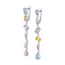 Серьги из серебра с фианитами (Арт.94026619)