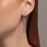 Серьги из серебра с фианитами (Арт.94026619)