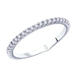 Кольцо из серебра с фианитами (Арт.94012901)