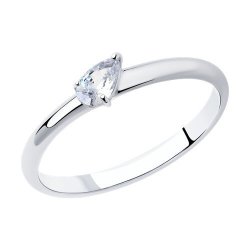 Кольцо из серебра с фианитом (Арт.94013508)