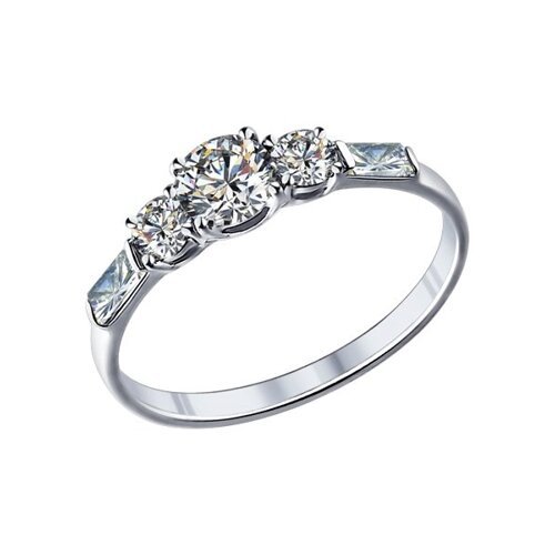 Кольцо из серебра с фианитами (Арт.94013651)