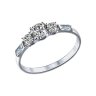 Кольцо из серебра с фианитами (Арт.94013651)