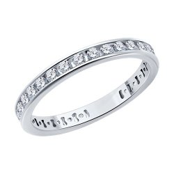 Кольцо из серебра с фианитами (Арт.94013859)
