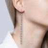 Серьги-цепочки из серебра 925 «Перламутровый Шелест» Соколов (арт.94020806)