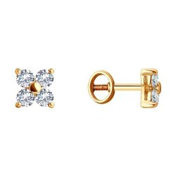 Серьги из золота с фианитами (Арт.0200207)