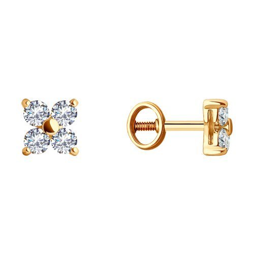 Серьги из золота с фианитами (Арт.0200207)