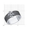 Кольцо из белого золота с бриллиантами (Арт.7010099-3)