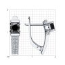 Серьги из белого золота с бриллиантами (Арт.7020108-3)