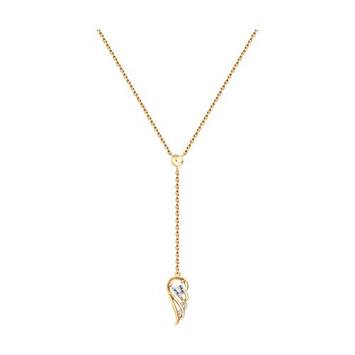 Колье золотое пробы 585 с топазом (Арт.770497)