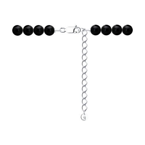 Колье из серебра с содалитами и агатами (Арт.83070077)