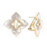Серьги с жемчугом и фианитами Lace «Лимонный цветок» Fresh Jewelry (арт.CZ-E04311-X-L-PN-X-W)