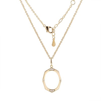 Ожерелье из серебра с фианитом (Арт.cz-n05141-x-l-x-x-w)