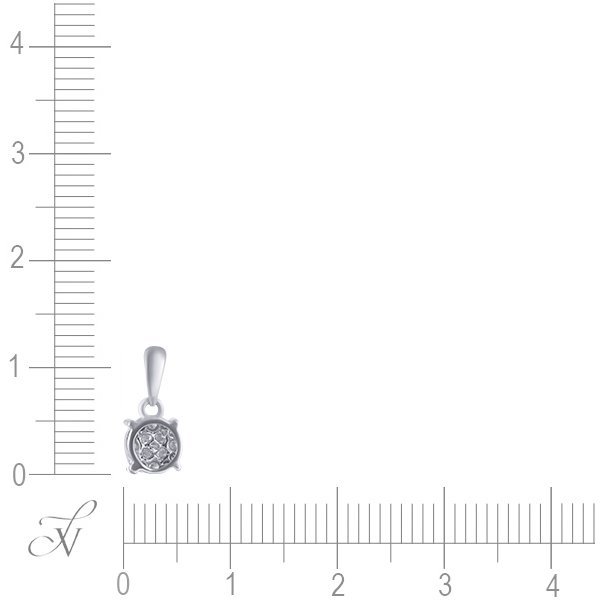 Кулон из белого золота с бриллиантом (Арт.22864w_wg)