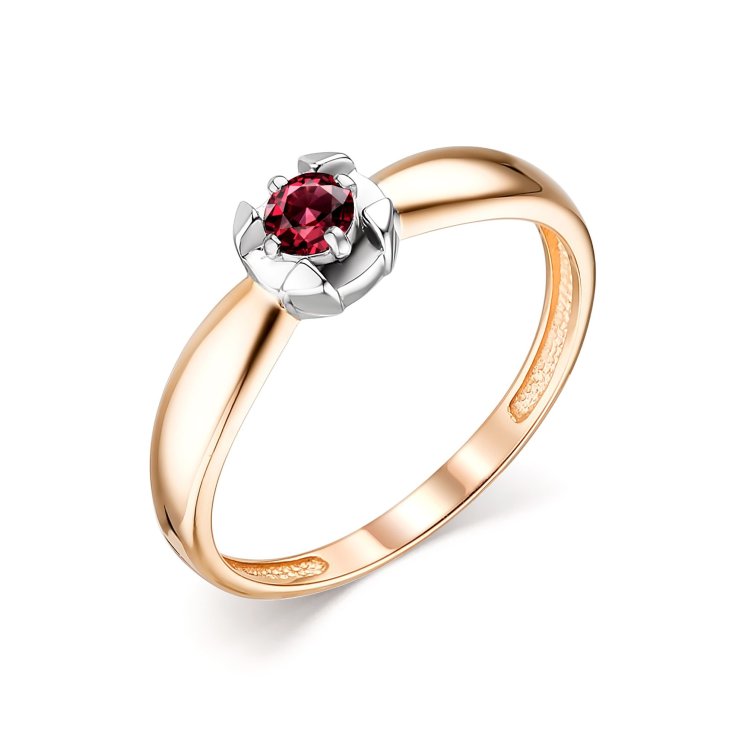 Золотое кольцо с рубином Алькор КЮЗ (Золото) 13792-103