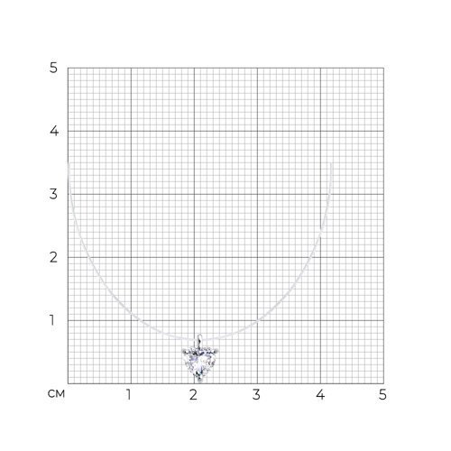 Колье из серебра с фианитом (Арт.94070664)