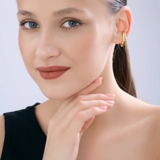 Серьга-кафф из золоченого серебра «Двойная линия» SOKOLOV (арт.93170024)
