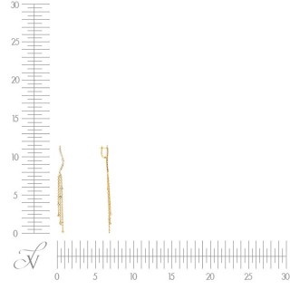 Серьги золото с бриллиантами «Золотой каскад» JV Gold (арт.E11730D_Y_YG)