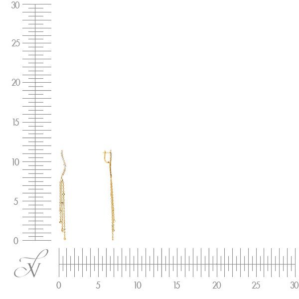 Серьги из золота с бриллиантом (Арт.e11730d_y_yg)