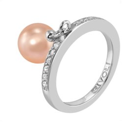 Кольцо из серебра с жемчугом и кристаллом swarovski (Арт.zar-14-8-12-s)