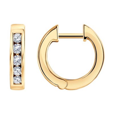 Серьги из золота с бриллиантами (Арт.1021673)