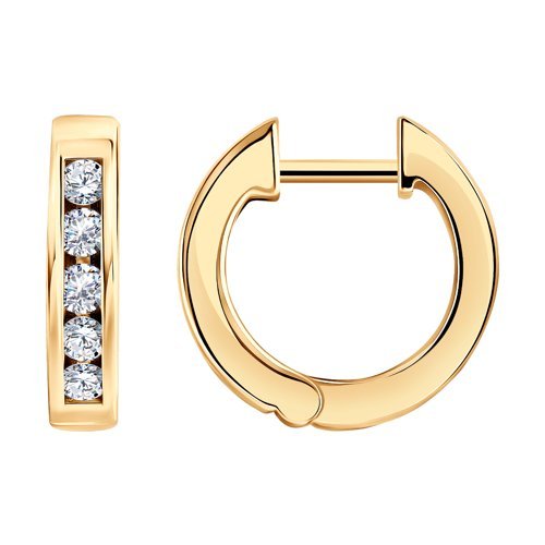 Серьги из золота с бриллиантами (Арт.1021673)