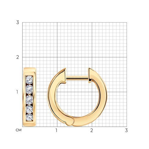 Серьги из золота с бриллиантами (Арт.1021673)