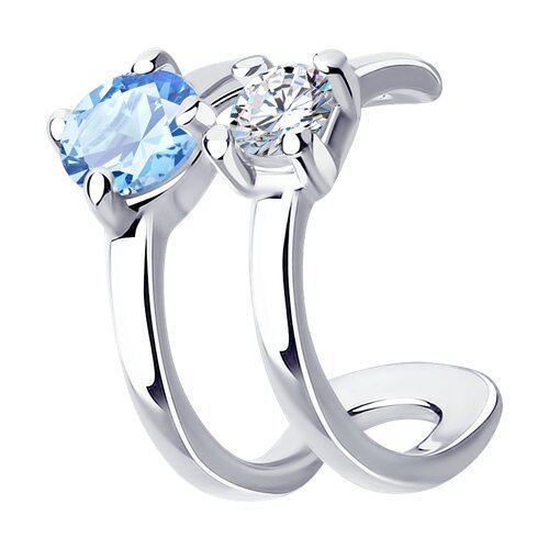 Серьга из серебра с фианитами (Арт.94170190)