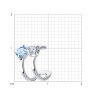 Серьга из серебра с фианитами (Арт.94170190)