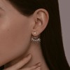 Серьги из серебра с фианитами «Крылья сияния» Соколов (арт.2103)